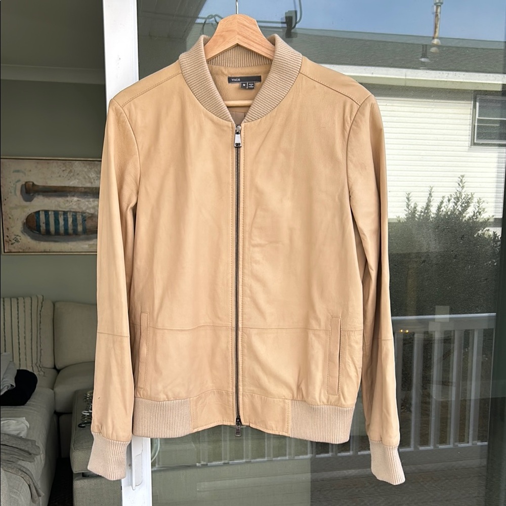 Vince Beige Bomber Jacket